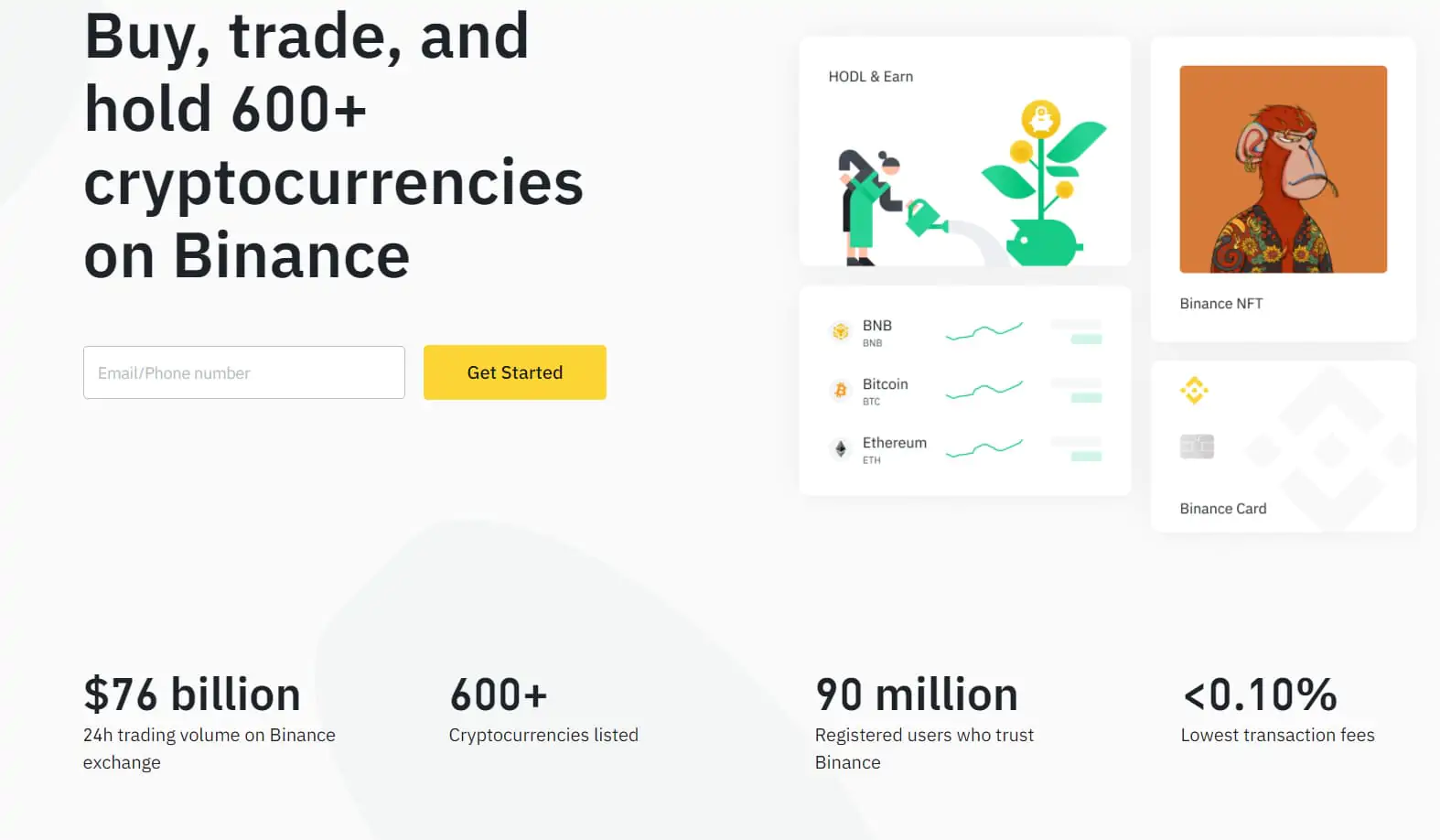 Handeln Sie Kryptowährungen auf Binance